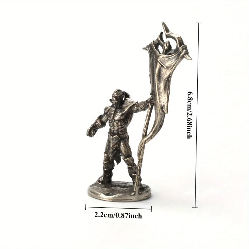 Vintage Brass Orc Miniature Figurine – Desktop Fantasy Ornament Miniature Figurine Babs