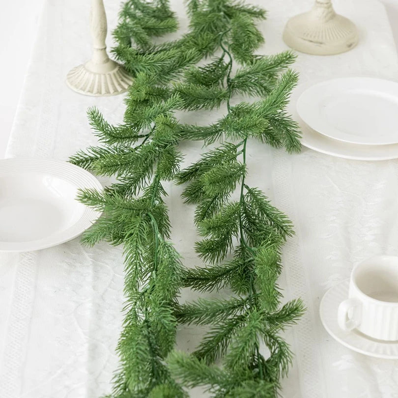 Artificial Pine Needle Vine 72 Mesh 180cm Faux Greenery Decor Artificial Vine Garland Babs