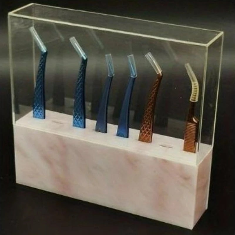 8-Hole Eyelash Tweezer Organizer Stand – Acrylic Storage Rack Beauty Tool Organizer Babs