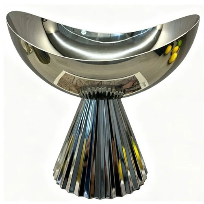 Heart-Shaped Stainless Steel Fruit Bowl – Modern Luxury Tray Decorative Fruit Bowl Babs Sliver