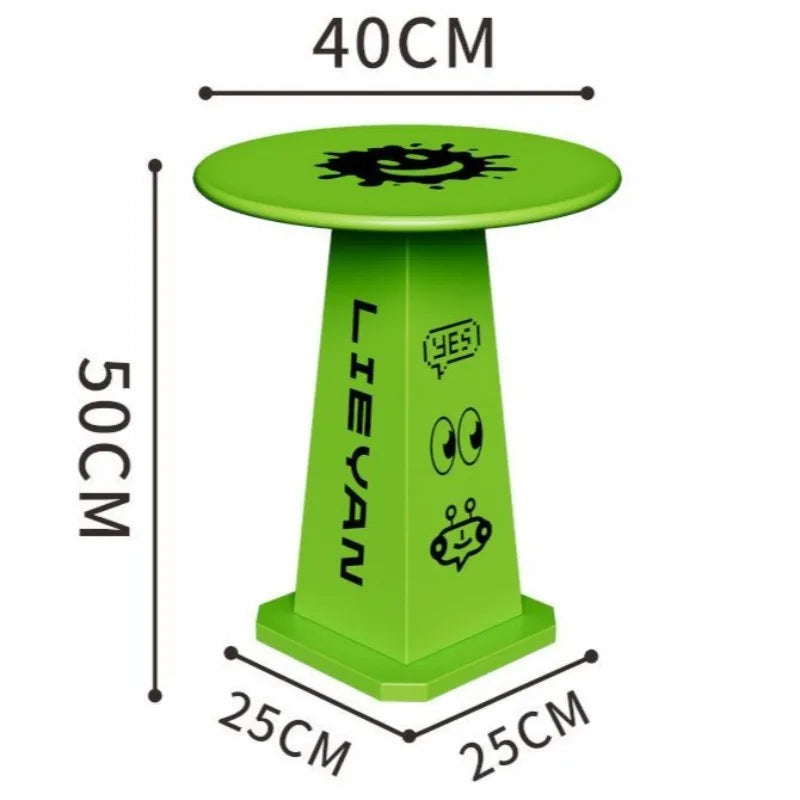 Modern Round Metal Side Table | Minimalist Living Room Coffee Table Round Side Table Babs Green