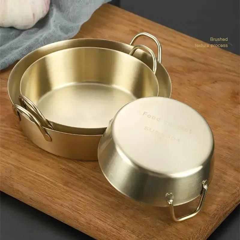 3-Pc 304 Stainless Steel Snack Plate & Sauce Bowl Set Stainless Steel Bowl Set Babs
