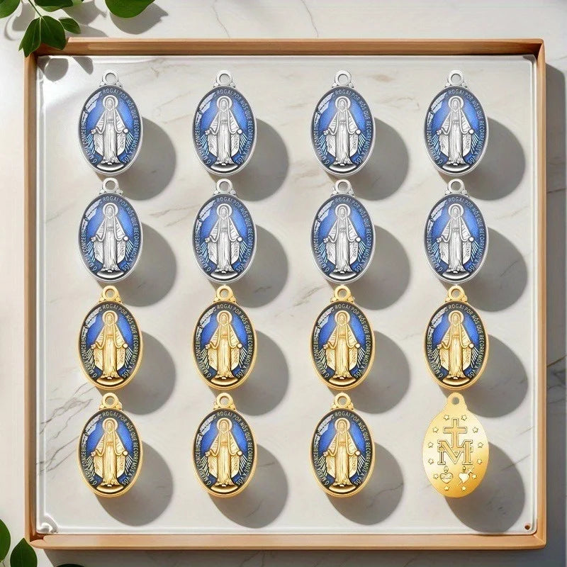 10Pcs Vintage Virgin Mary Medal Pendants – DIY Jewelry Charms DIY Jewelry Charms Babs
