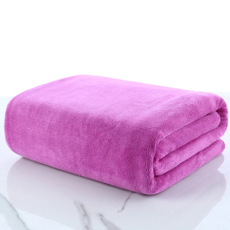 Super Large Thick Microfiber Bath Towel – Quick-Dry & Soft Microfiber Bath Towel Babs Medium Purple 35X75CM