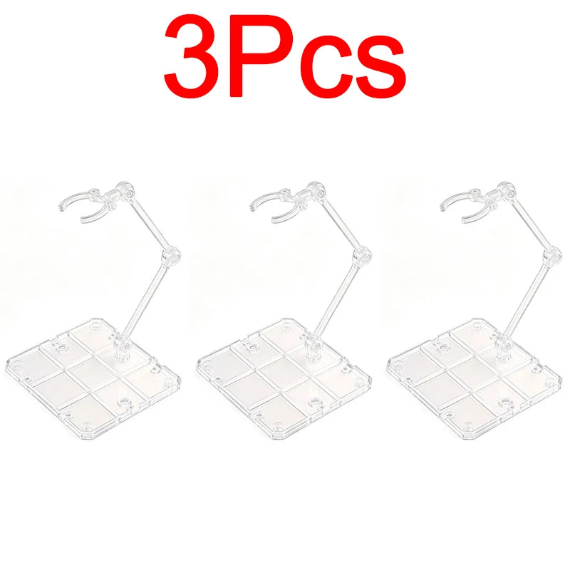 10PCS Gundam Figure Display Stand HG RG SD SHF 1/144 Model Figure Display Stand Babs 3Pcs Clear