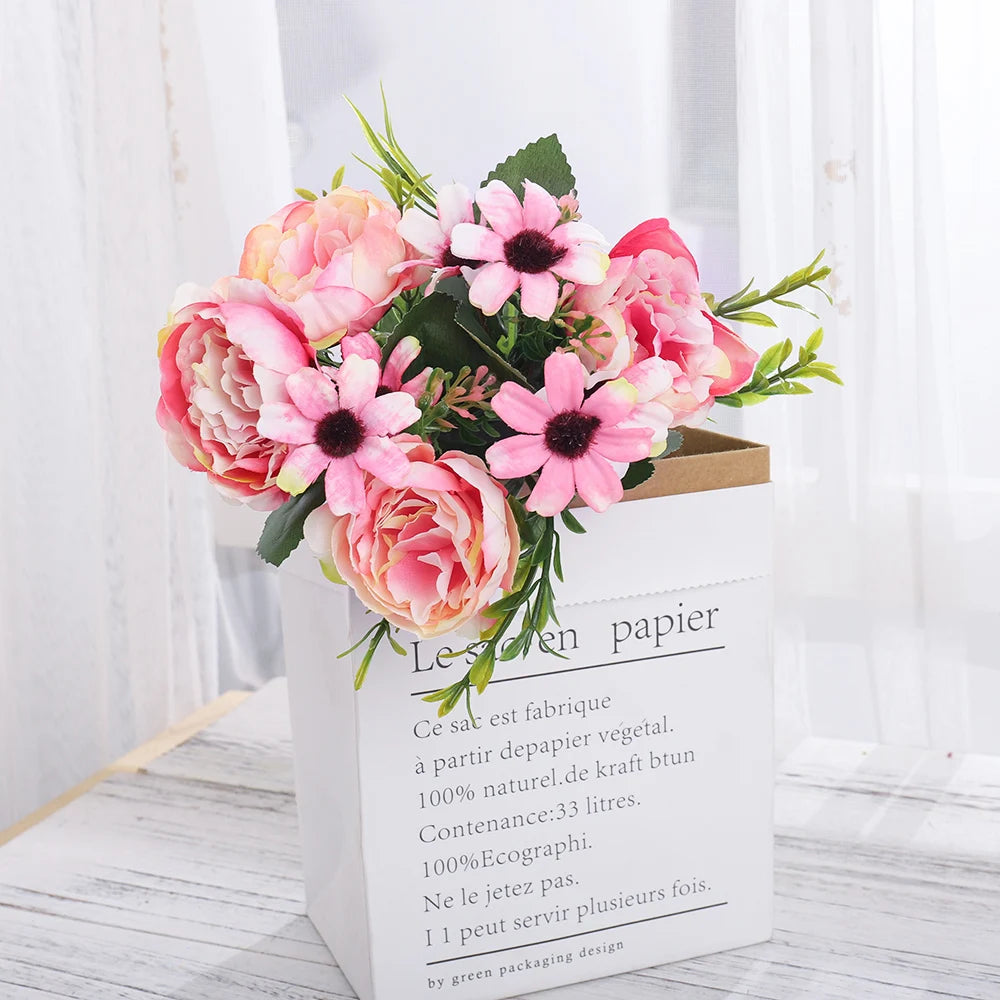 Silk Peony Artificial Flowers – Wedding & Home Garden Decor Artificial Silk Flowers Babs Deep Pink