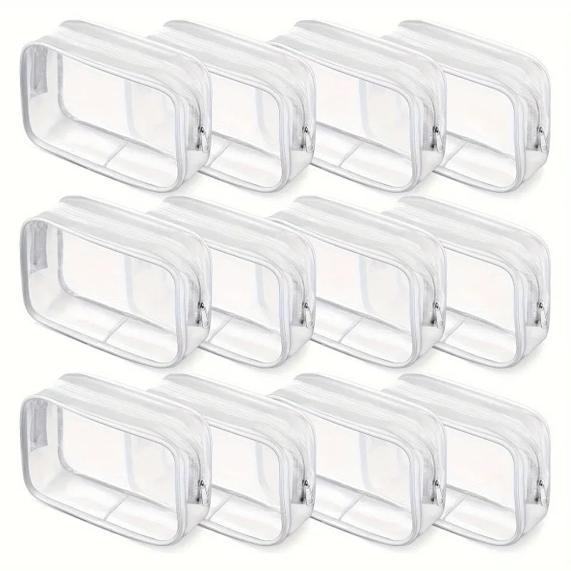 6-Pack Clear Zipper Makeup Bags – Leakproof Travel Organizers Makeup Organizer Bags Babs