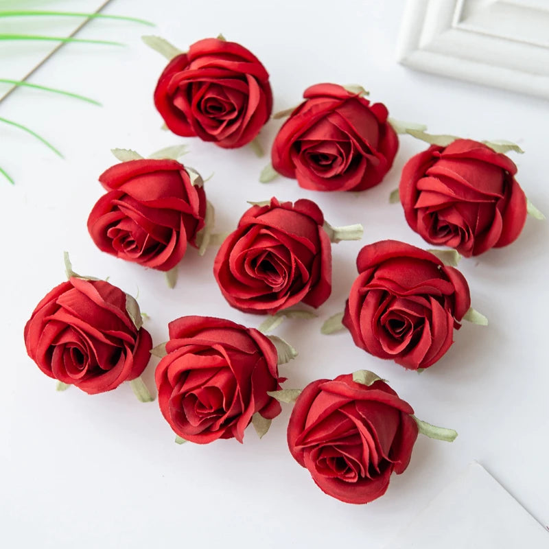 Silk Rose Heads 40/80pcs – Wedding & DIY Home Decor Artificial Silk Flowers Babs Color 5 80 Pcs