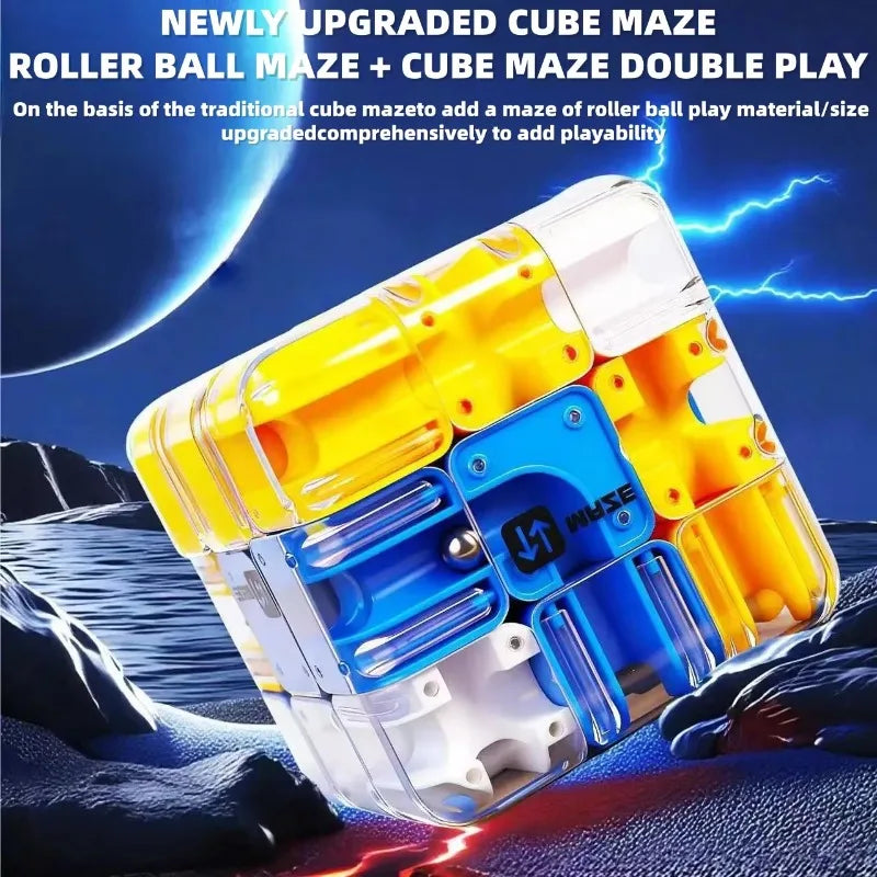 3D Magnetic Maze Cube Puzzle – Transparent Brain Teaser Fidget Toy Brain Teaser Puzzle Babs