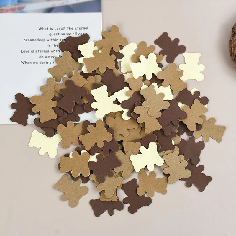 100Pcs Teddy Bear Paper Confetti – Baby Shower & Birthday Party Party Confetti Babs