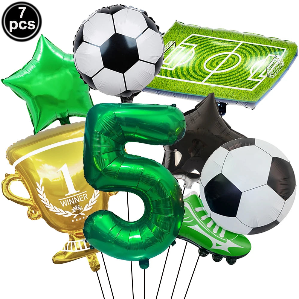 Soccer Trophy Balloon Kit with Number Balloons – Birthday Decor Party Balloon Kit Babs Marble As pictures show