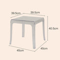 Nordic Transparent Square Side Table | Minimalist Acrylic Look Side Table Babs Transparent