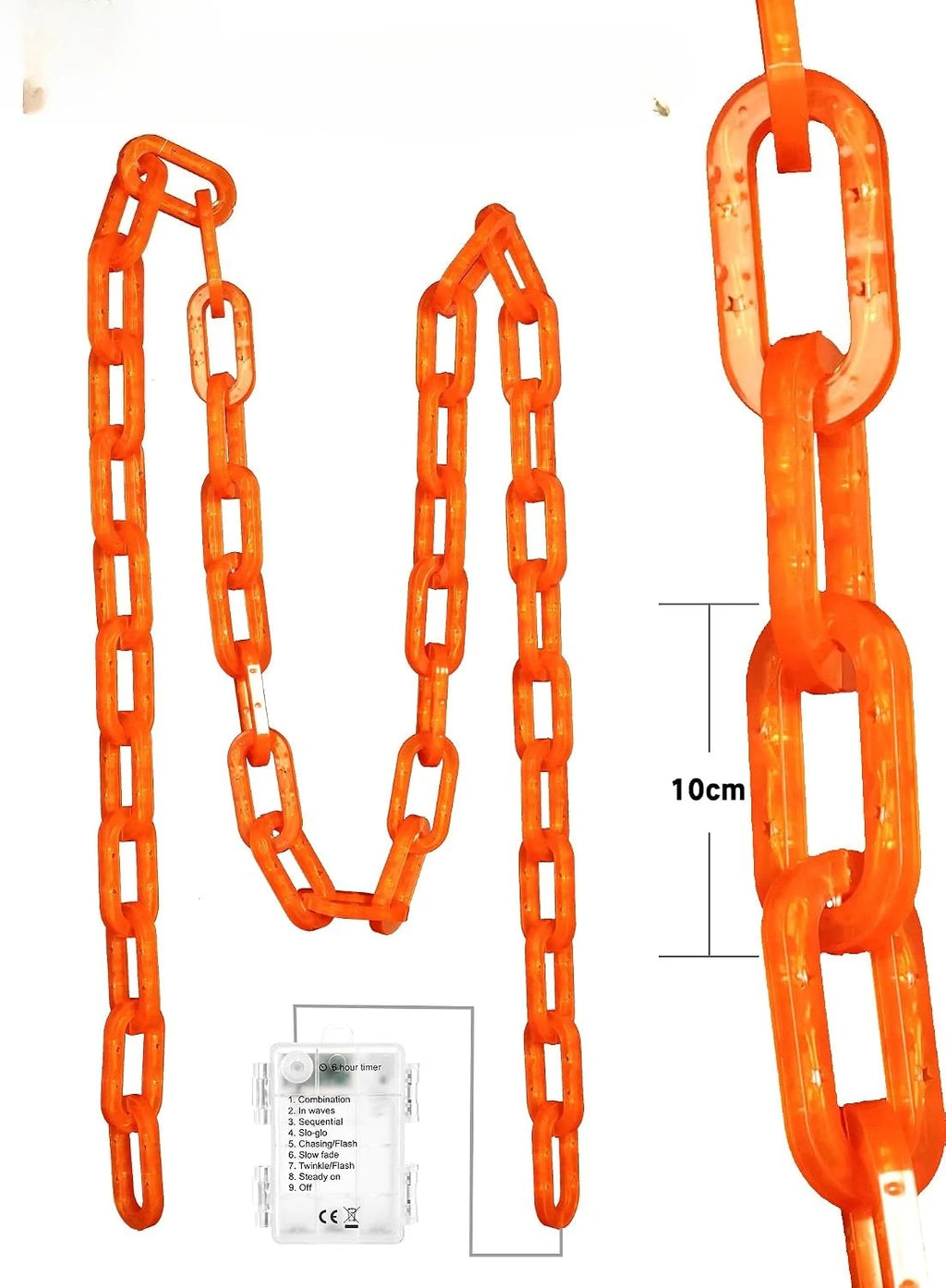 Halloween Outdoor Lawn Stake Lights – Spooky Garden Decor Halloween Stake Lights Babs Orange 1PC 3m 51Chain