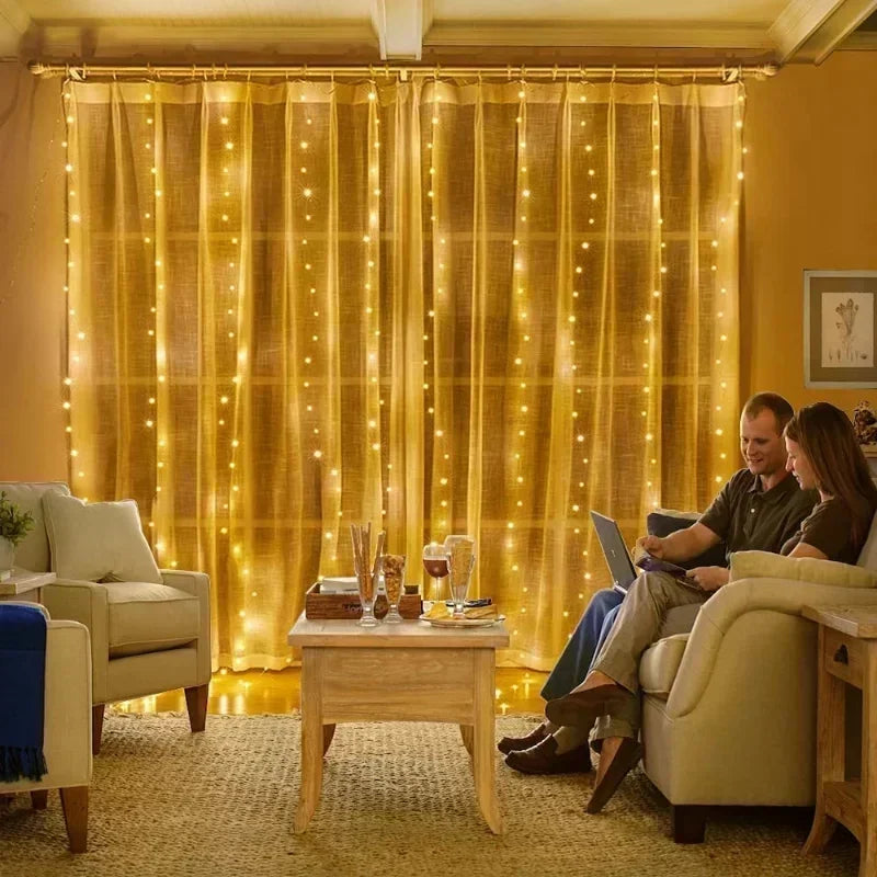USB LED Curtain Fairy Lights with Remote – 6x3M / 3x3M LED Curtain Lights Babs
