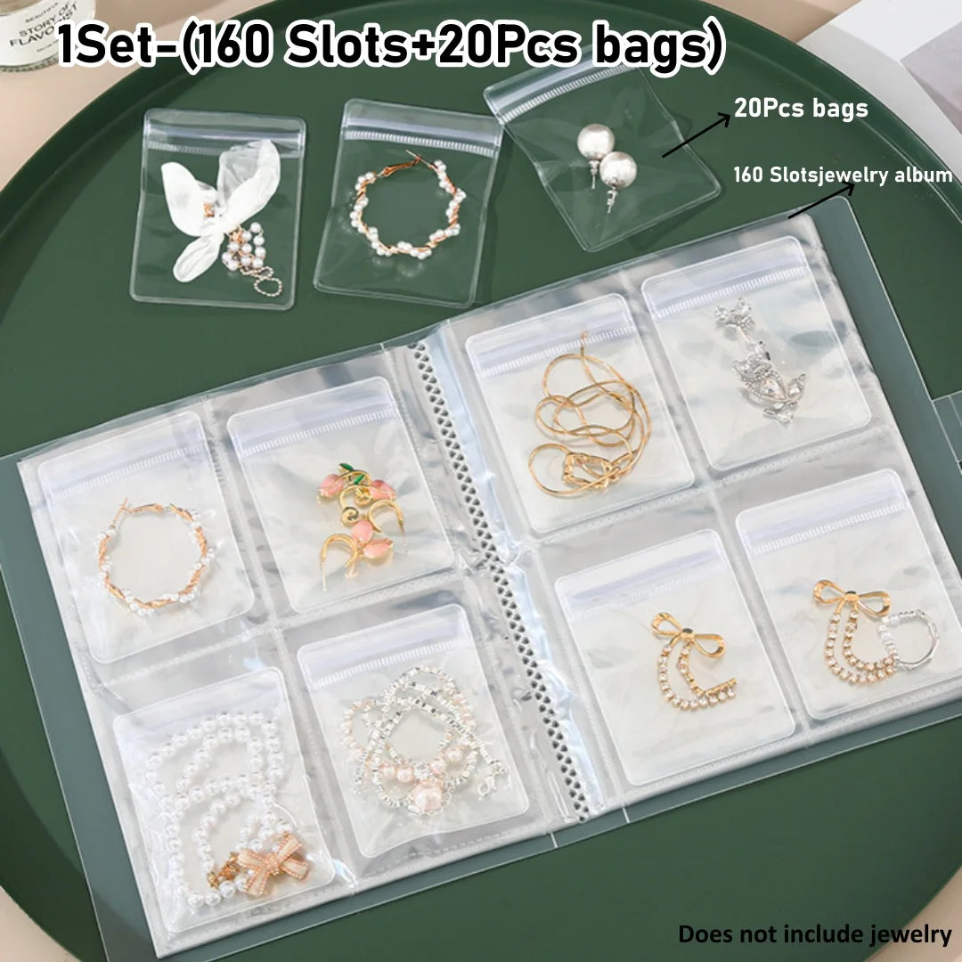 Clear Jewelry Organizer Book – Travel Storage Bag for Rings Jewelry Organizer Bag Babs 1Set