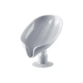 Leaf Shape Drain Soap Holder with Suction Cup – Bath Tray Soap Dish Holder Babs Grey