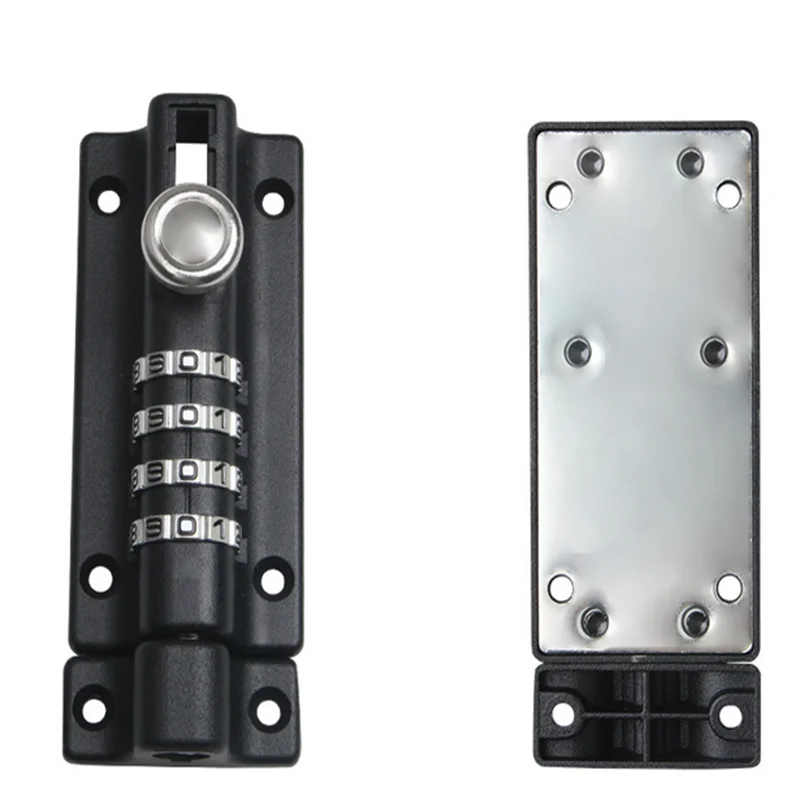 Combination Digit Padlock – Zinc Alloy Door Bolt Latch, Black/Silver Combination Padlock Babs