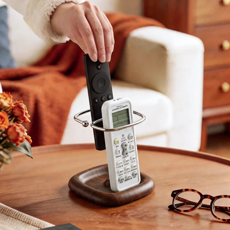 Remote Control Storage Rack – Wood & Steel Desk Organizer Desk Storage Rack Babs