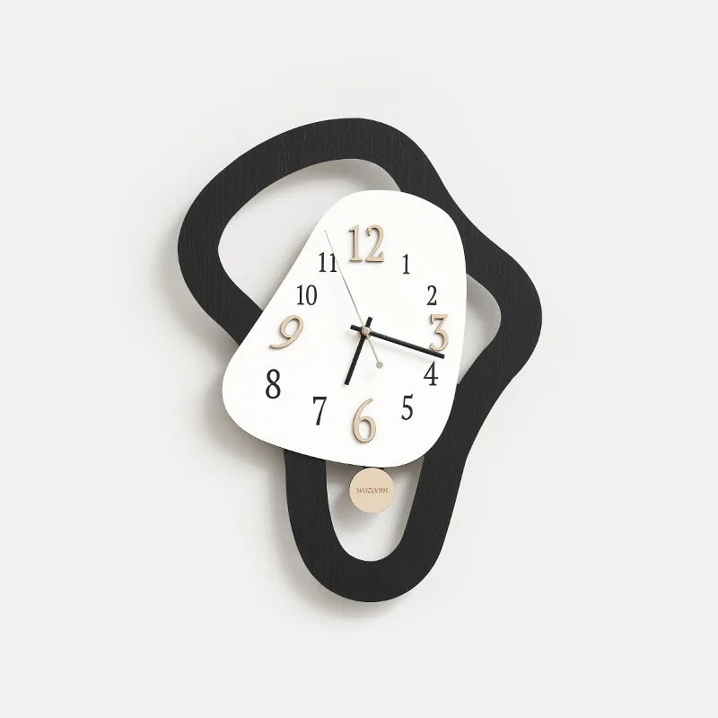 Modern Silent Decorative Wall Clock – Minimalist Acrylic Decor Decorative Wall Clock Babs Black-30X40CM