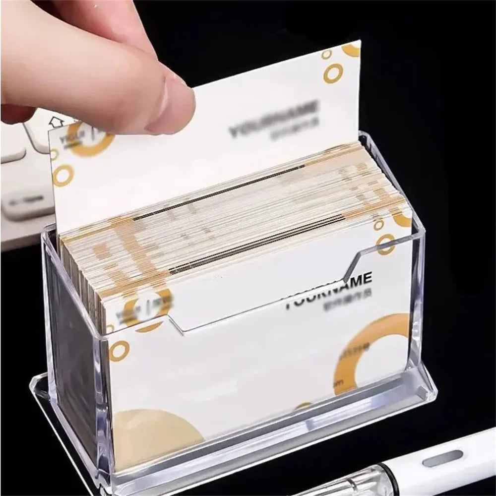 Transparent Acrylic Desktop Business Card Holder Display Stand Business Card Holder Babs