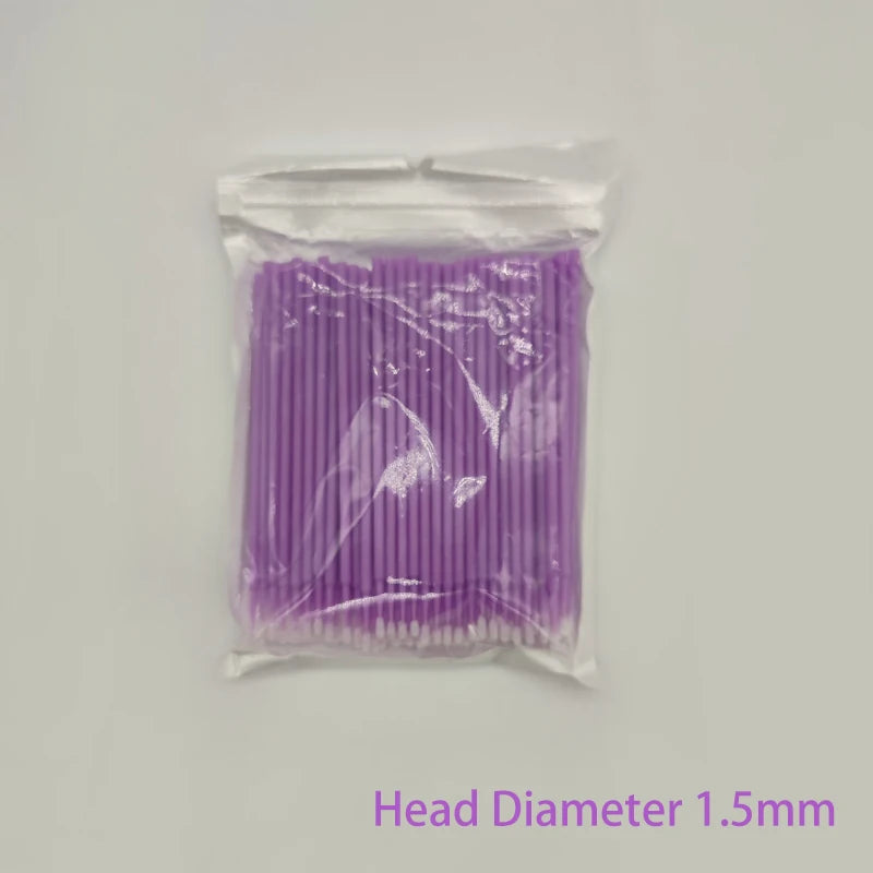 100pcs Touch-Up Micro Brush Applicator Sticks for Car Paint Micro Applicator Brushes Babs Purple