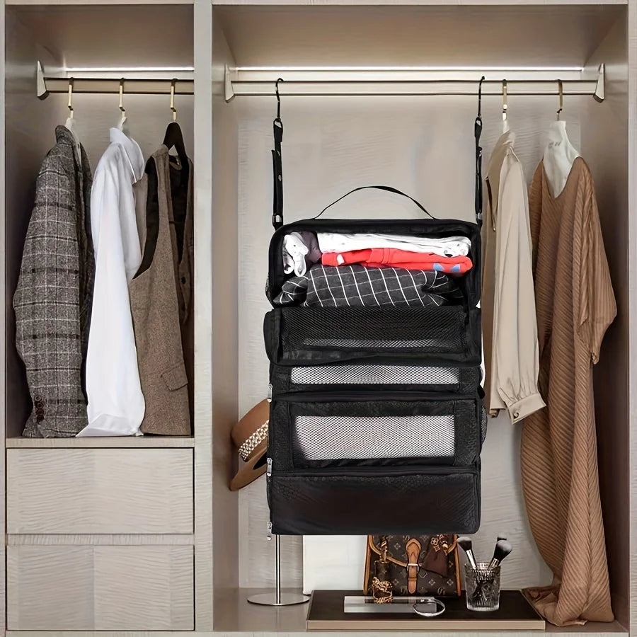 Hanging Suitcase Organizer – Collapsible Travel Packing Cubes Travel Packing Organizer Babs
