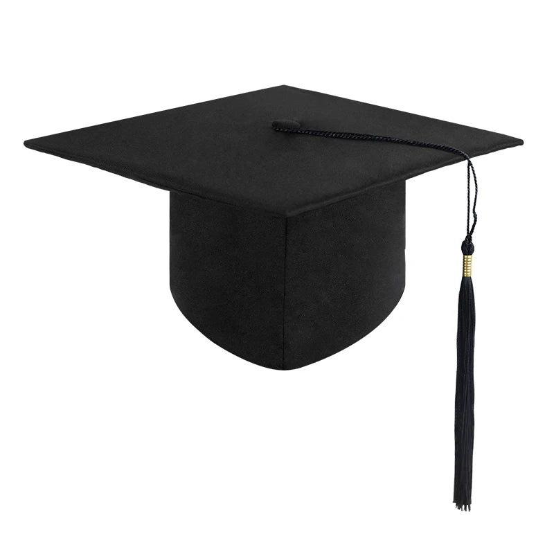Black Graduation Cap with Tassel – Adult Bachelor & Master Hat Graduation Cap Babs Black