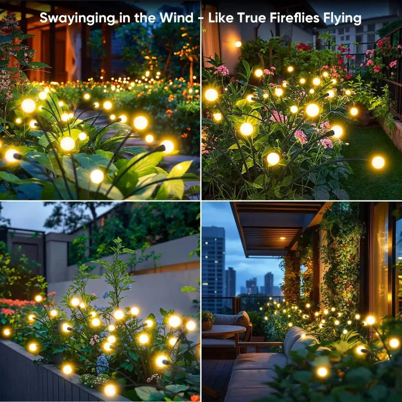 Solar Firefly String Lights – Outdoor Garden & Lawn Décor Solar Garden Lights Babs