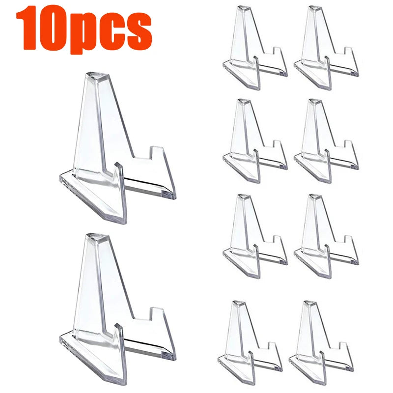 Clear Acrylic Coin Display Stand Easel Holder – 10/30 Pack Coin Display Stand Babs 10PCS