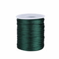 100m Satin Rattail Cord 1.5mm Braided Beading String for Crafts Craft Cord Babs Dark green