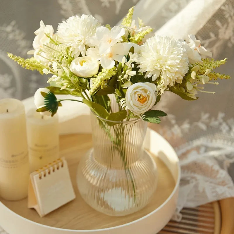 Artificial Silk Rose & Hydrangea Bouquet – Wedding & Home Decor Artificial Flower Bouquet Babs