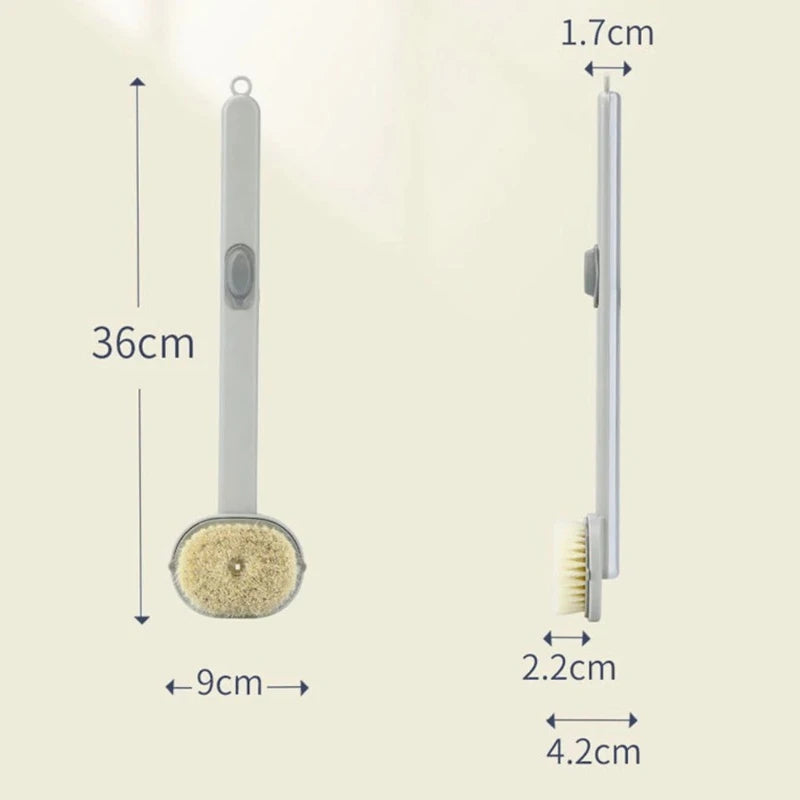 Long Handle Body Bath Brush with Built-In Soap Dispenser Body Bath Brush Babs