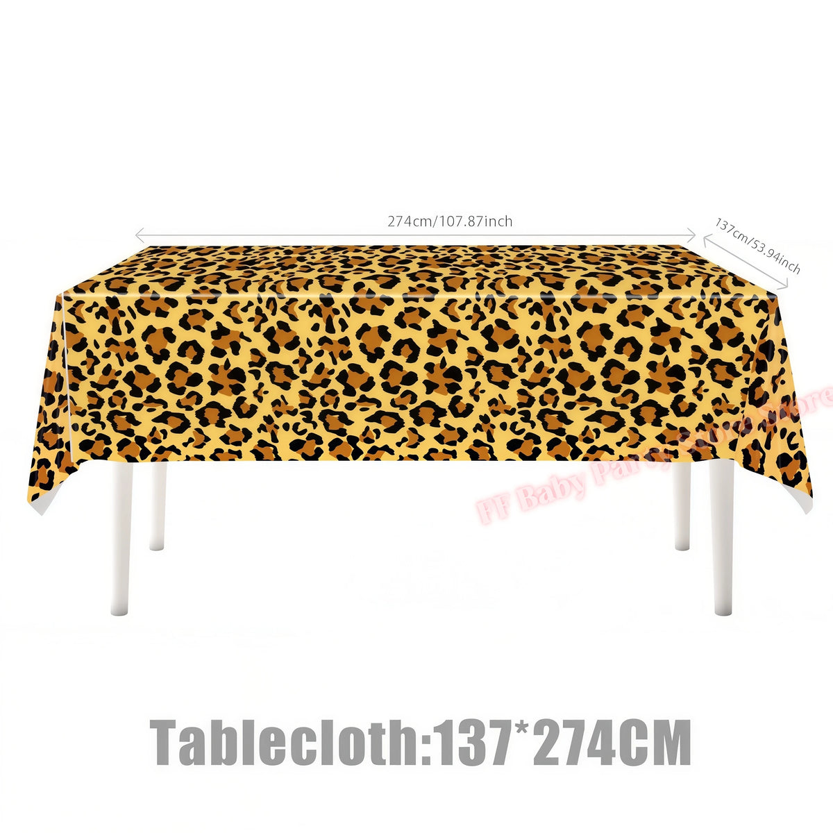 Leopard Print Birthday Party Supplies – Plates, Cups & Decor Party Decoration Set Babs 1pcs tablecloth 1 others
