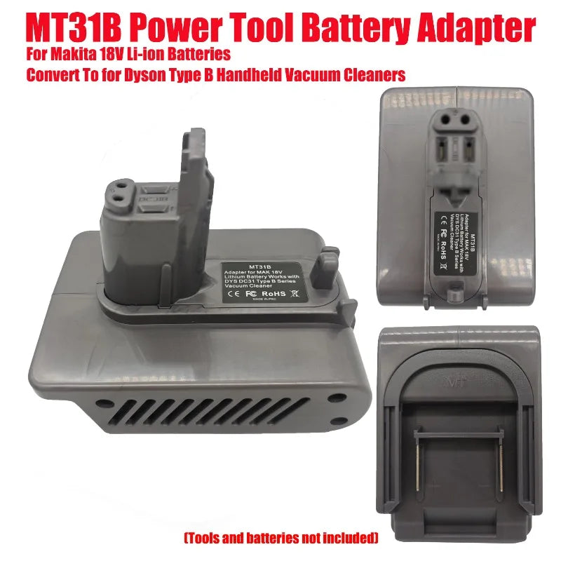 Makita 18V to Dyson Type B Battery Adapter Converter MT31B Battery Adapter Converter Babs