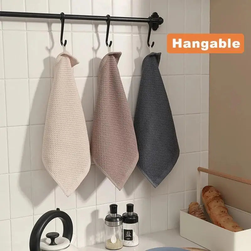 2-Pack Waffle Honeycomb Cotton Face & Kitchen Towels Waffle Face Towel Set Babs