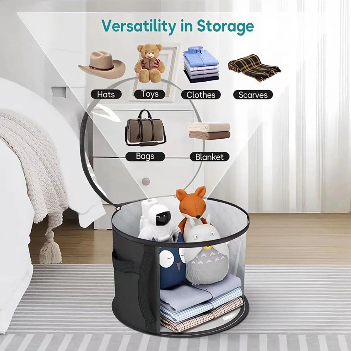 Large Foldable Hat Storage Box – Dustproof Transparent Organizer Hat Storage Box Babs