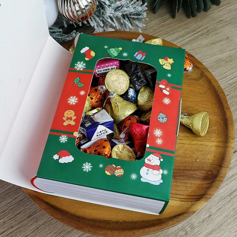 Book-Shaped Christmas Candy Gift Box – Santa Claus, 3/5 Pcs Christmas Gift Box Babs