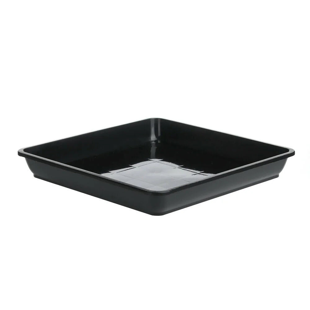 PP Plastic Flower Pot Drip Tray – Deformation-Resistant Saucer Plant Drip Tray Babs black-22.2 x 22.2cm