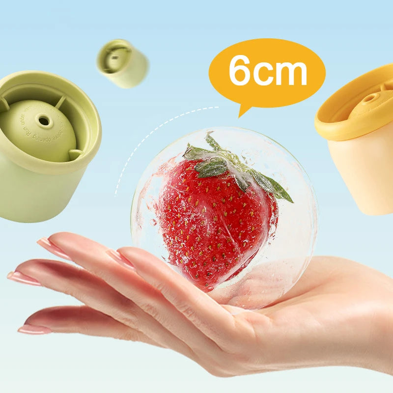 Silicone 3D Ice Ball Mold 6cm – Cocktail & Whiskey Ice Sphere Maker Ice Ball Mold Babs