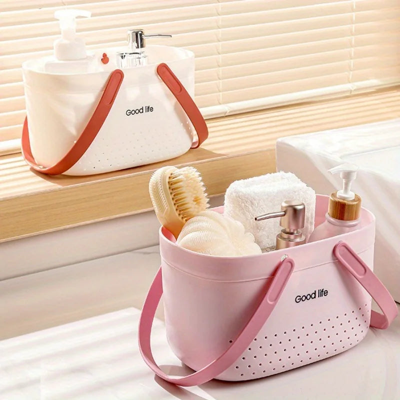 Portable Shower Caddy Basket with Handles – Plastic Storage Tote Shower Caddy Basket Babs