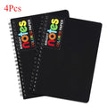 4-Pack Neon Spiral Notebooks 5x7 College Ruled, Mylar Cover Spiral Notebook Set Babs 4pc