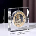 Luxury Crystal Silent Quartz Desk Clock – Nordic Décor Crystal Desk Clock Babs Gold