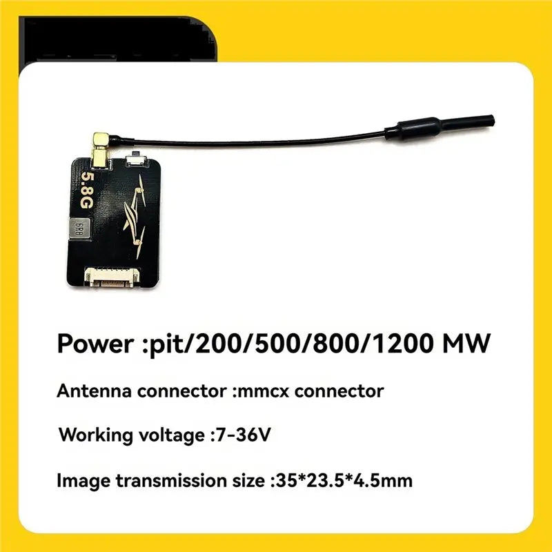 5.8GHz 1.2W FPV VTX 48CH Video Transmitter TBS OSD MMCX FPV Video Transmitter Babs