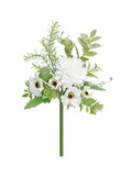 Silk Artificial Poppy Bouquet – Wedding & Home Floral Decor Artificial Flower Bouquet Babs WHITE 1 PC