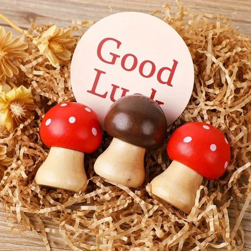 2Pcs Wooden Mushroom Memo Clips – Cute Photo & Note Holder Memo Clip Holder Babs