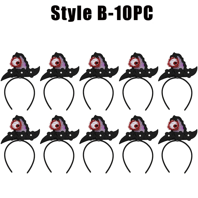 Halloween Spider Web Headband – Costume Hair Hoop Accessory Costume Headband Babs Style B-10PC