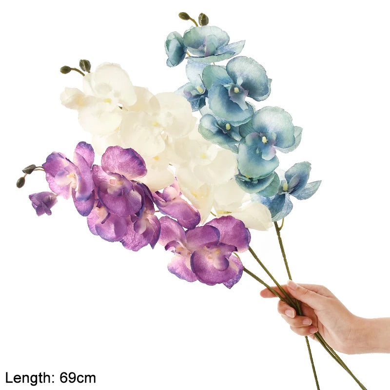 8-Head Silk Butterfly Orchid Artificial Flowers | Real Touch Artificial Silk Flowers Babs