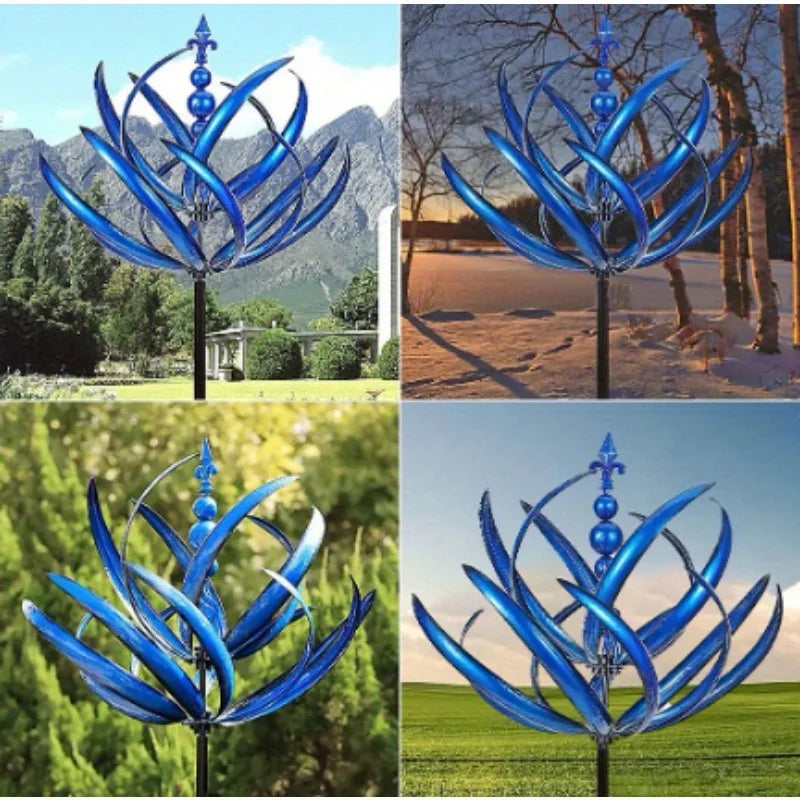 Harlow Wind Spinner Wrought Iron Windmill Garden Stake Decor Garden Wind Spinner Babs