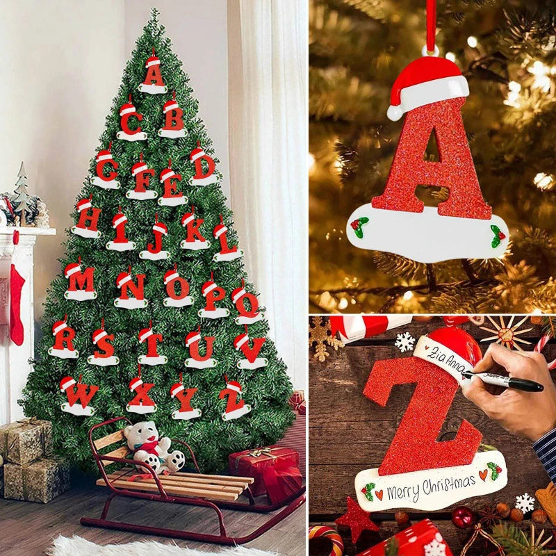 Christmas Acrylic Letter Pendants – Xmas Tree Ornaments 2024 Christmas Tree Ornament Babs