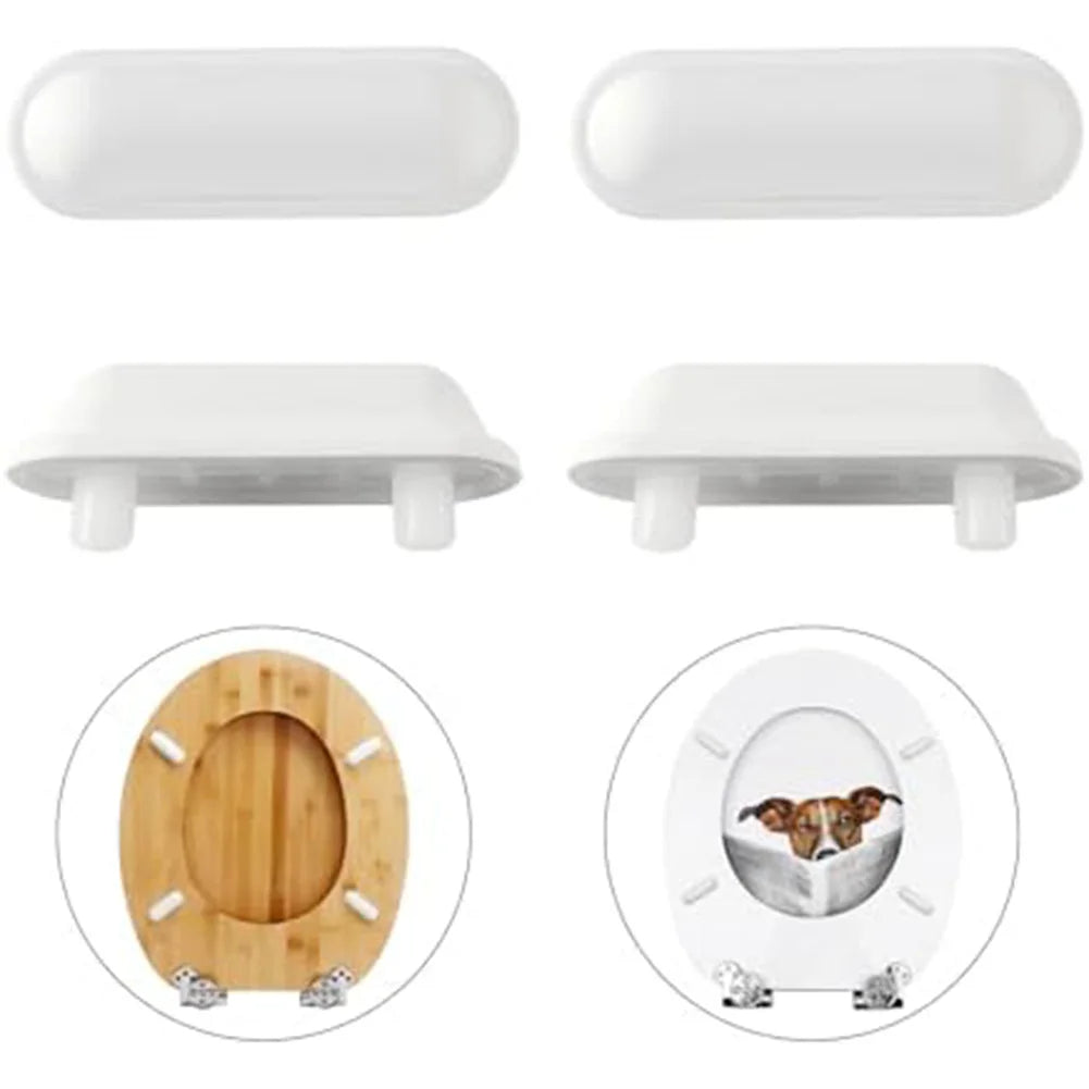 12-Pack Toilet Seat Bumper Pads – Anti-Slip Quiet Lid Buffers Toilet Seat Bumpers Babs